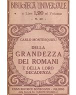 DELLA GRANDEZZA DEI ROMANI e DELLA LORO DECADENZA di Carlo Montesquieu