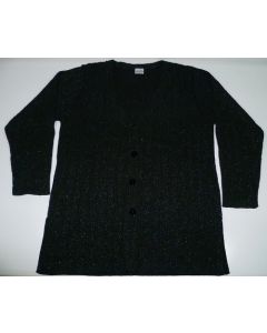 CARDIGAN DONNA NERO LAMÈ