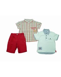 COMPLETO PANTALONCINO + SET T-SHIRT, CAMICIA